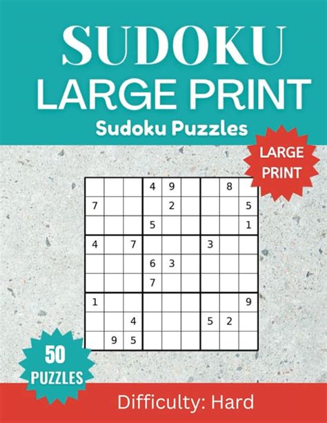 Ultimate Large Print Hard Sudoku Sudoku For Seniors 8 5x11 Jumbo