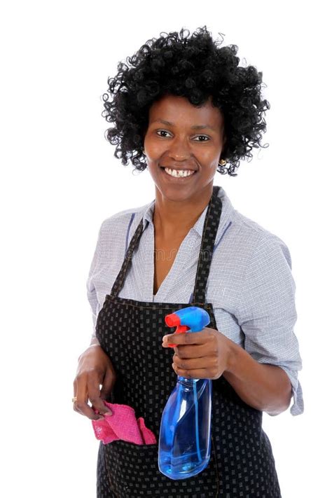 Femme De Nettoyage Africaine Photo Stock Image Du Housework Femelle