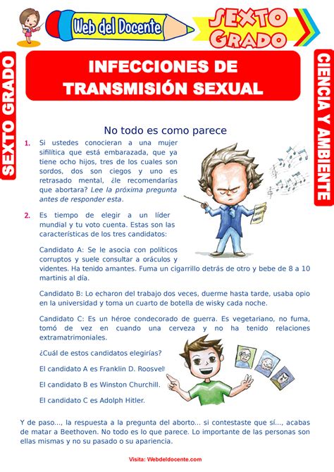 Infecciones De Transmisión Sexual Para Sexto Grado De Primaria