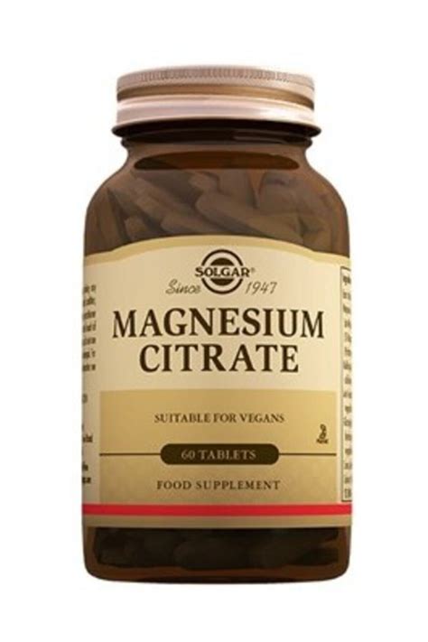 Solgar Magnesium Citrate 60 Tablet 200 mg Fiyatı, Yorumları - Trendyol