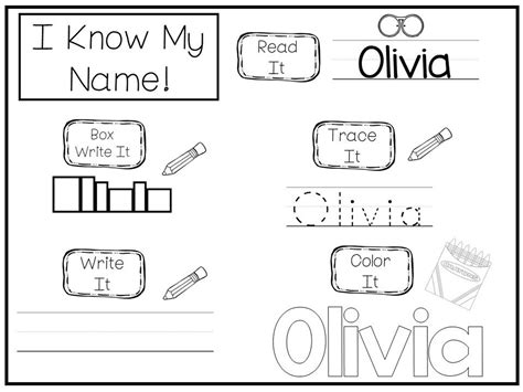 20 Printable Olivia Name Tracing Worksheets And Activities No Etsy