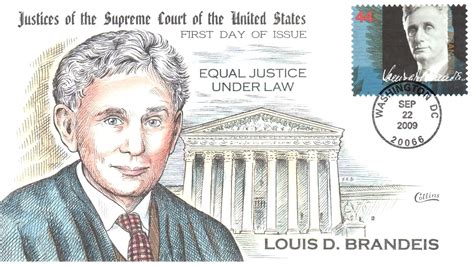 B4702 Supreme Court Justices: Louis D. Brandeis — Collins First Day Covers