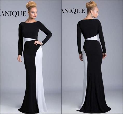 New Arrival Long Sleeve Fall Winter Evening Dresses Janique Black