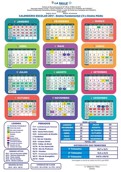 PDF Calendário Escolar 2017 EnsinoFund Medio LEGENDA Atividades