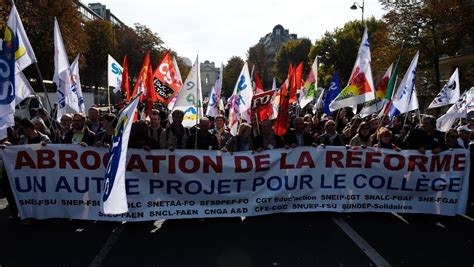 Education De Milliers De Manifestants Défilent Contre La Réforme Du Collège Ladepechefr