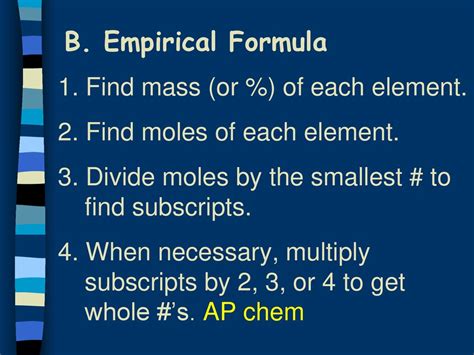 Ch 8 The Mole Empirical Formula Ppt Download