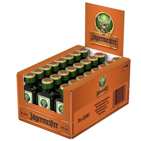 Jägermeister Kräuterlikör 35 Vol 24 x 0 04 Liter Premium Rum de