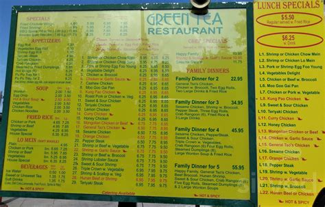 Menu for Green Tea in Savannah, GA | Sirved