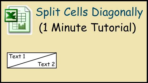 How To Split A Cell In Excel Into Two Cells