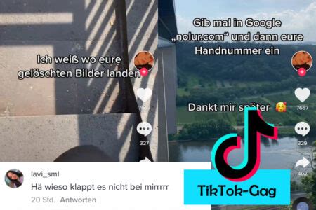 TikTok Nolur Gag Wo eure gelöschten Bilder landen Check App