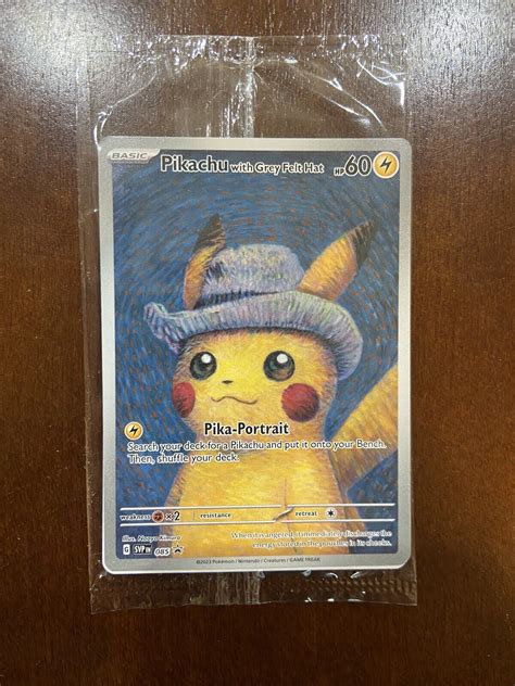 Mavin In Hand Pikachu With Grey Felt Hat Promo Card Pokemon X