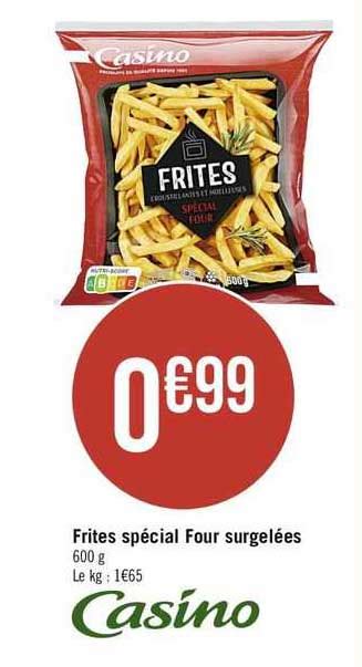 Promo Frites Spécial Four Surgelées chez Supermarchés