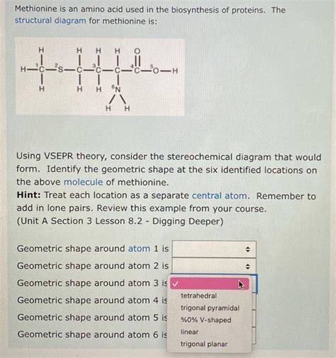 Methionine is an amino acid used in the biosynthesis | Chegg.com