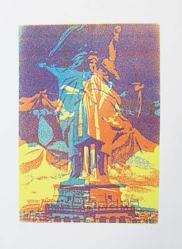 Pol Bury Statue de la liberté 4 Original Serigraph 1987 for sale at