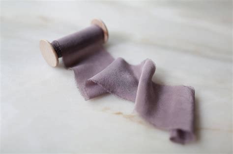 Heather Mauve Silk Ribbon 2 Wide Handmade Etsy