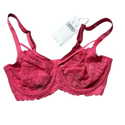Hot Pink Lace Balconette Bra Lingerie Depop