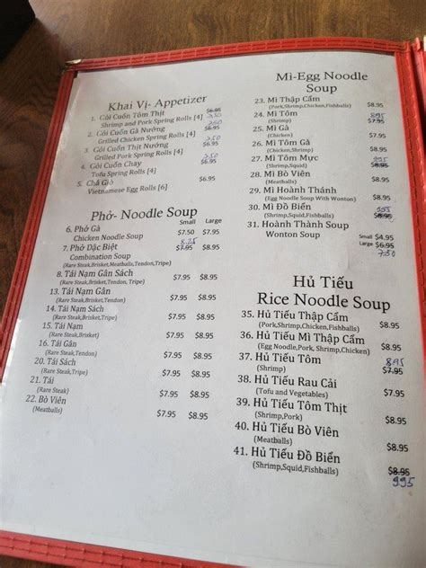 Menu at Cuu Long Quan restaurant, Houston, Broadway St #3063