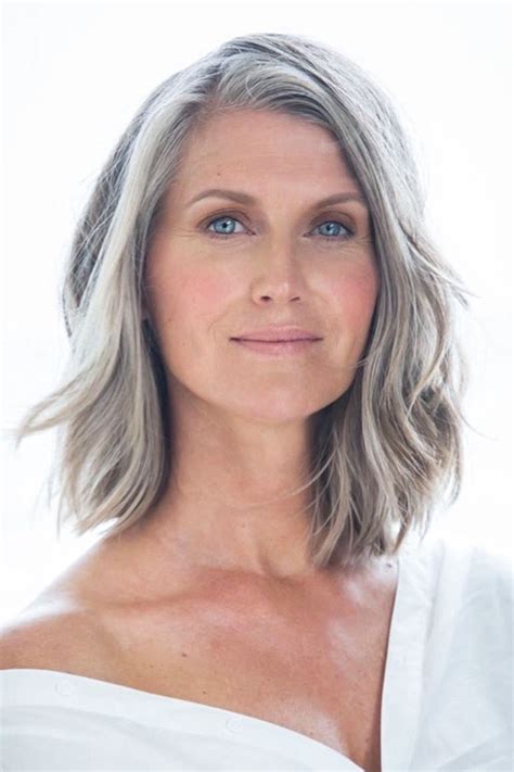 23 Hairstyles For Shoulder Length Grey Hair Hairstyle Catalog