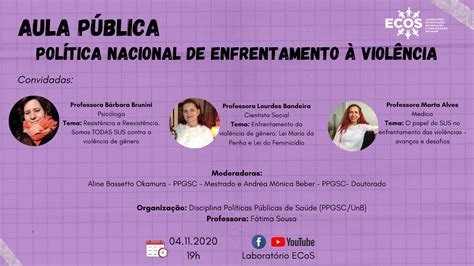 Aula pública Política Nacional de Enfrentamento à Violência YouTube