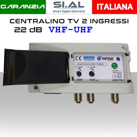 Centralino TV 2 Ingressi BIII UHF 22dB Da Interno Mitan