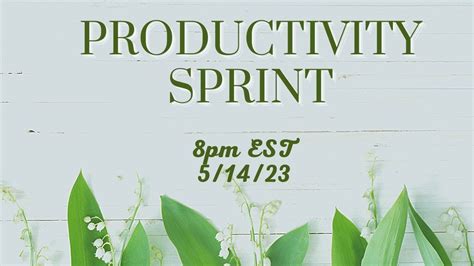 Sunday Productivity Sprints 5 14 YouTube