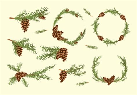 Vector Pine Cones Art Vectoriel Chez Vecteezy