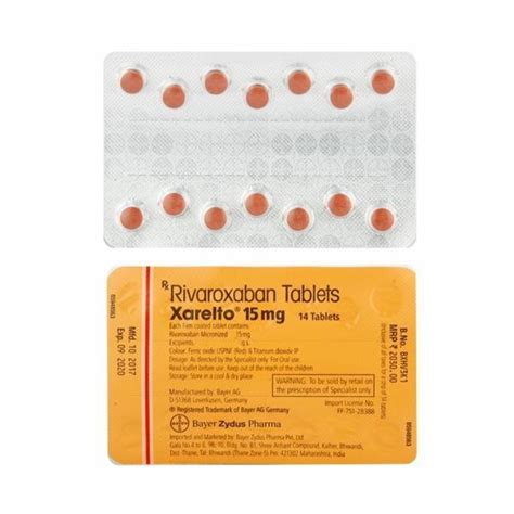 Xarelto 15mg Rivaroxaban Tablets At Rs 1015 Box Anti Cancer Medicines