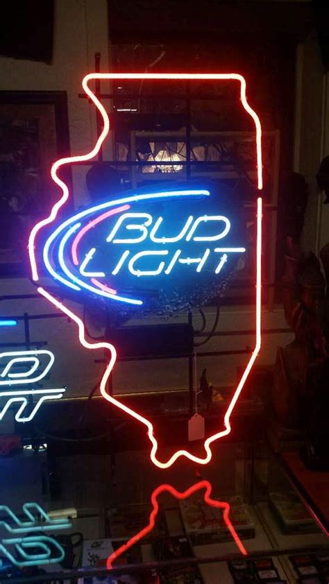 Custom Bud Light Illinois Neon Sign Real Neon Light Cute Neon Signs Online Usa