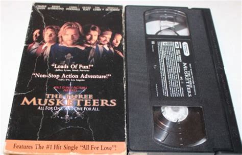 The Three Musketeers Vhs Charlie Sheen Kiefer Sutherland Walt