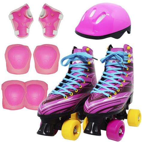 Kit Patins Rodas Rosa Quad Infantil Cl Ssico Sou Soy Luna E Kit De