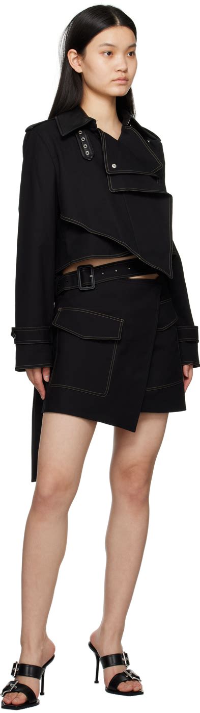 Helmut Lang Black Trench Wrap Miniskirt Helmut Lang