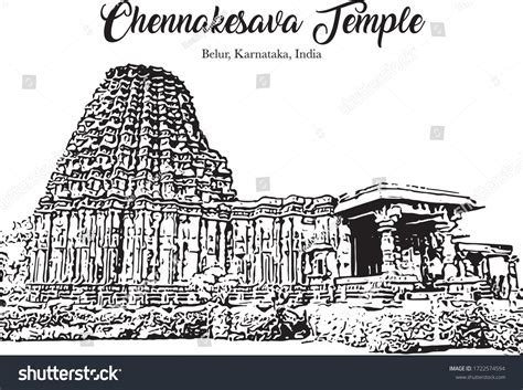 Chennakeshava Temple Hindu Temple Belur Hassan Stock Vector (Royalty Free) 1722574594 | Shutterstock