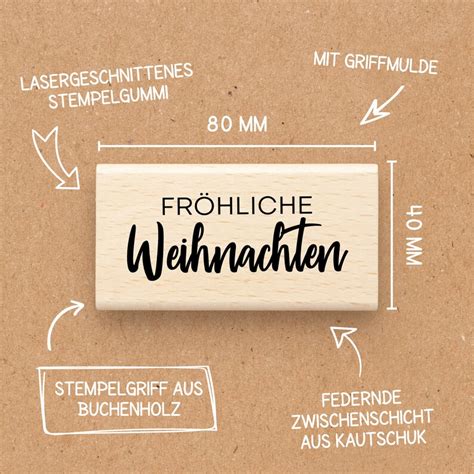 Stempel Fröhliche Weihnachten Modern Textstempel Weihnachten Etsy