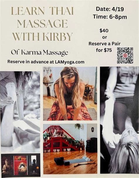 Learn Thai Massage With Kirby Of Karma Massage At Lam Yoga