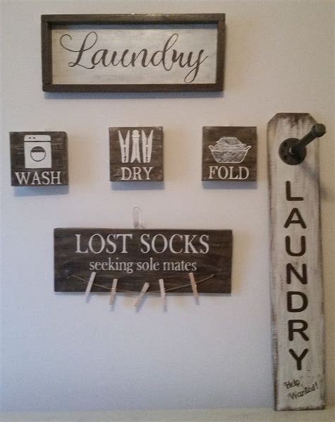 Custom Rustic Wood Laundry Room Signs Rustic Laundry Rooms Laundry