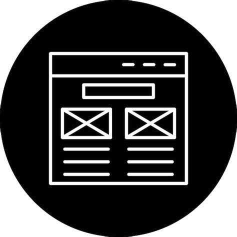 Premium Vector Wireframe Icon