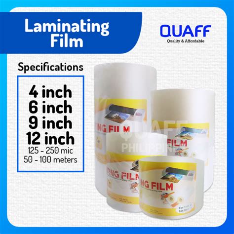 Micron Micron Quaff Hot Process Laminating Film Roll Inches