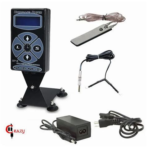 Hurricane Hp Tattoo Power Supply Kit Lcd Display Digital Dual Tattoo