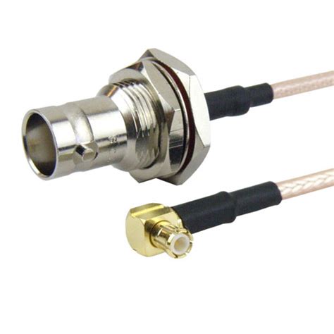 Ra Mcx Plug Male To Bnc Female Jack Bulkhead Cable Rg316 Coax Up To 3 Ghz In 36 Inch