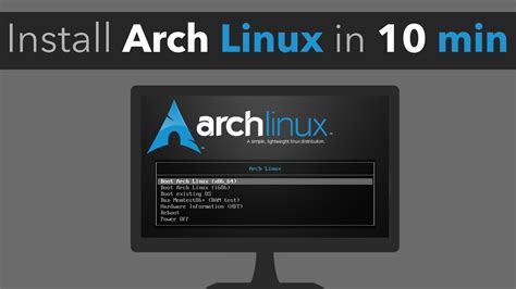 Installing Arch Linux In Less Than Minutes Youtube