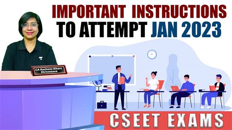 Imp Instructions For Cseet Jan Ca Rachana Khare Shrivastava