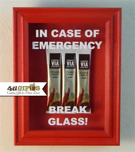 In Case Of Emergency Break Glass Shadow Box By 4utsonline