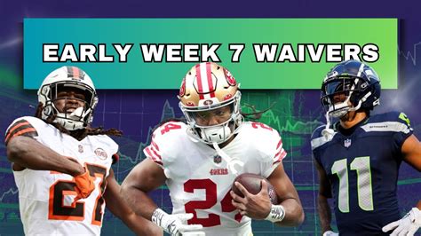 Early Fantasy Football Week 7 Waiver Wire Targets Jordan Mason Craig