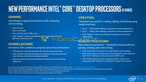 Intel 9th Gen Core CPU Lineup Specs Confirmed, 8 Cores Rock Soldered IHS