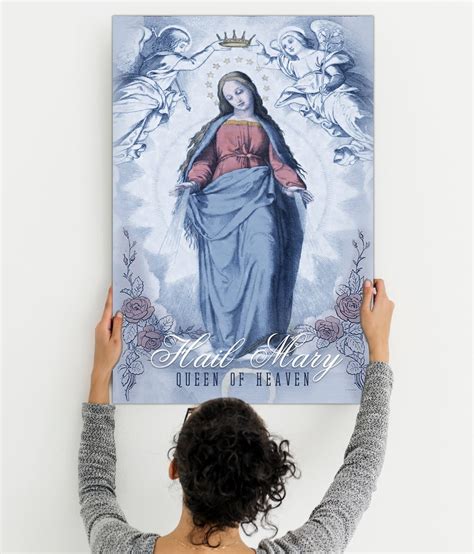 Queen of Heaven Poster Mary Poster Mary Print Hail Mary Poster Mary ...