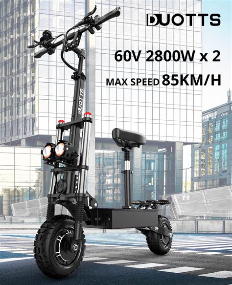 DUOTTS D88 Electric Scooter 11in 85KM H 60V 38Ah 2800W 2 Dual Motor