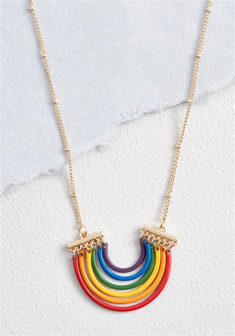 Like It Bright Rainbow Pendant Necklace With Images Rainbow Jewelry