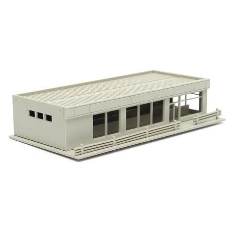 Outland Models Railway Modern Building Dormitory School Grey N Scale 1:160 Buildings, Tunnels ...