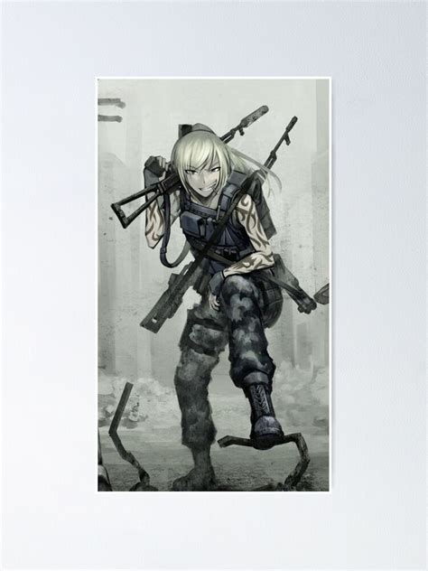 Gun Waifu Poster For Sale By Larryjanda Redbubble