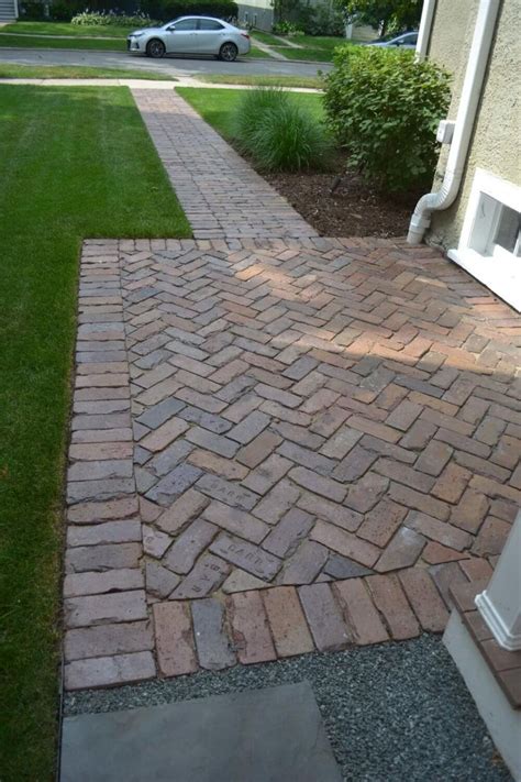 Reclaimed Pavers Bluestone Patio And Stone Fire Pit Evanston Il